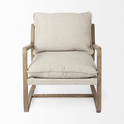 Modern Rustic Cozy Black And Cream Accent Chair