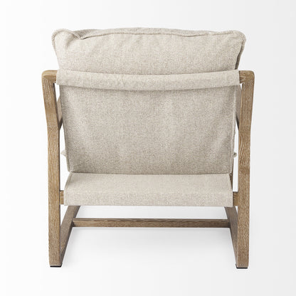 Modern Rustic Cozy Black And Cream Accent Chair