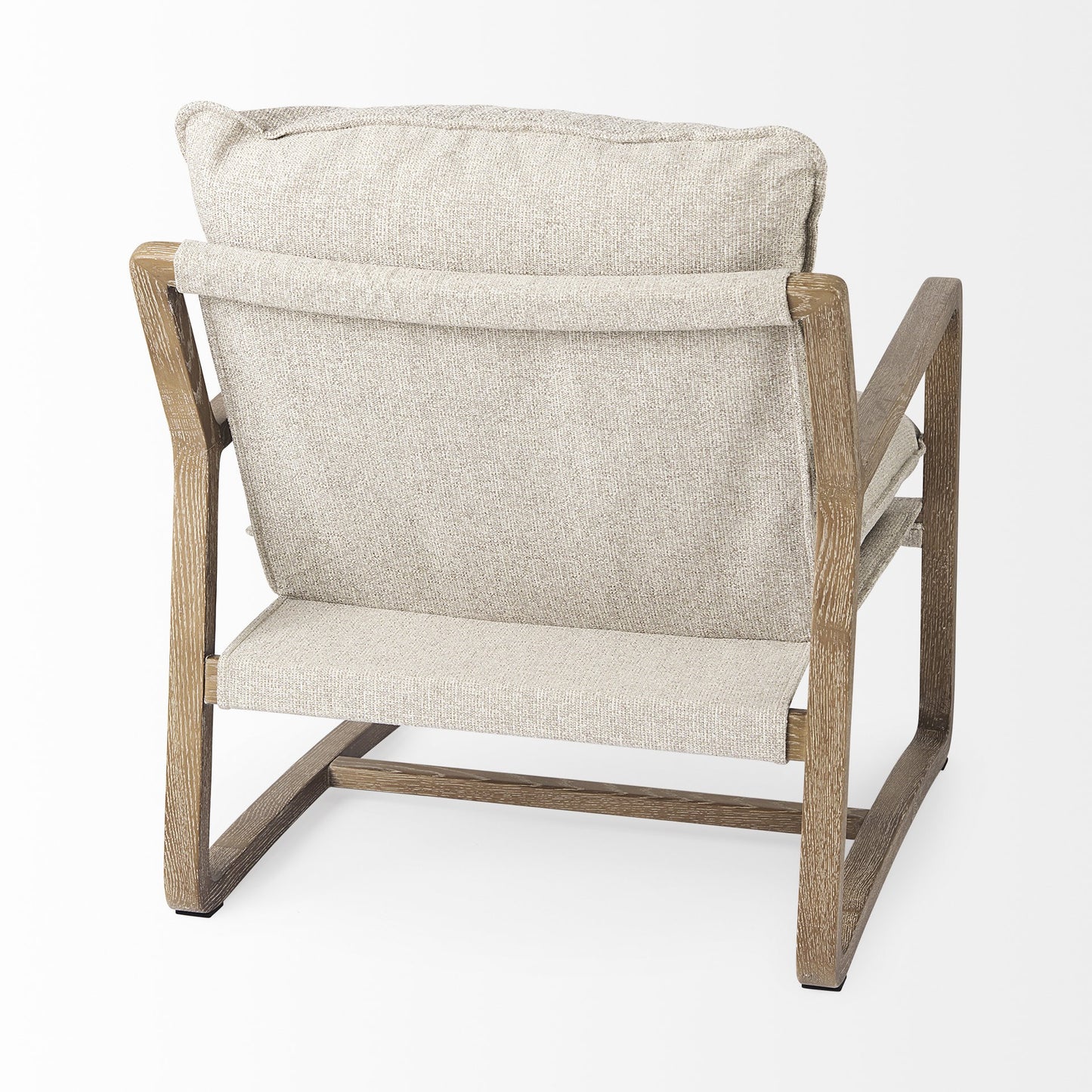 Modern Rustic Cozy Black And Cream Accent Chair