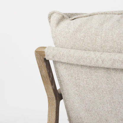 Modern Rustic Cozy Black And Cream Accent Chair