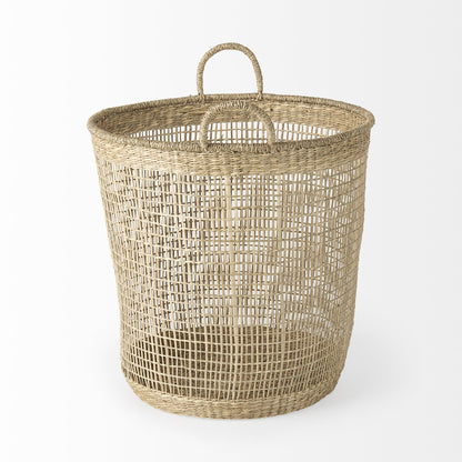 Set Of Three Round Wicker Storage Baskets