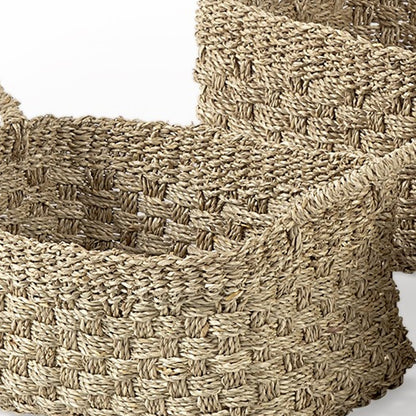 Set Of Three Weaved Wicker Storage Baskets