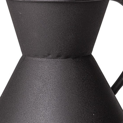 Rustic Narrow Black Metal Decorative Jug