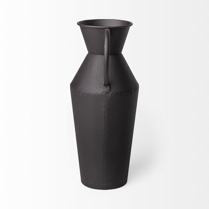 Rustic Narrow Black Metal Decorative Jug