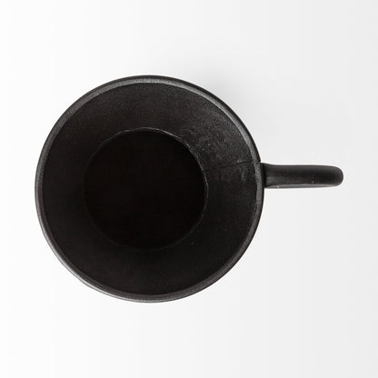 Rustic Narrow Black Metal Decorative Jug