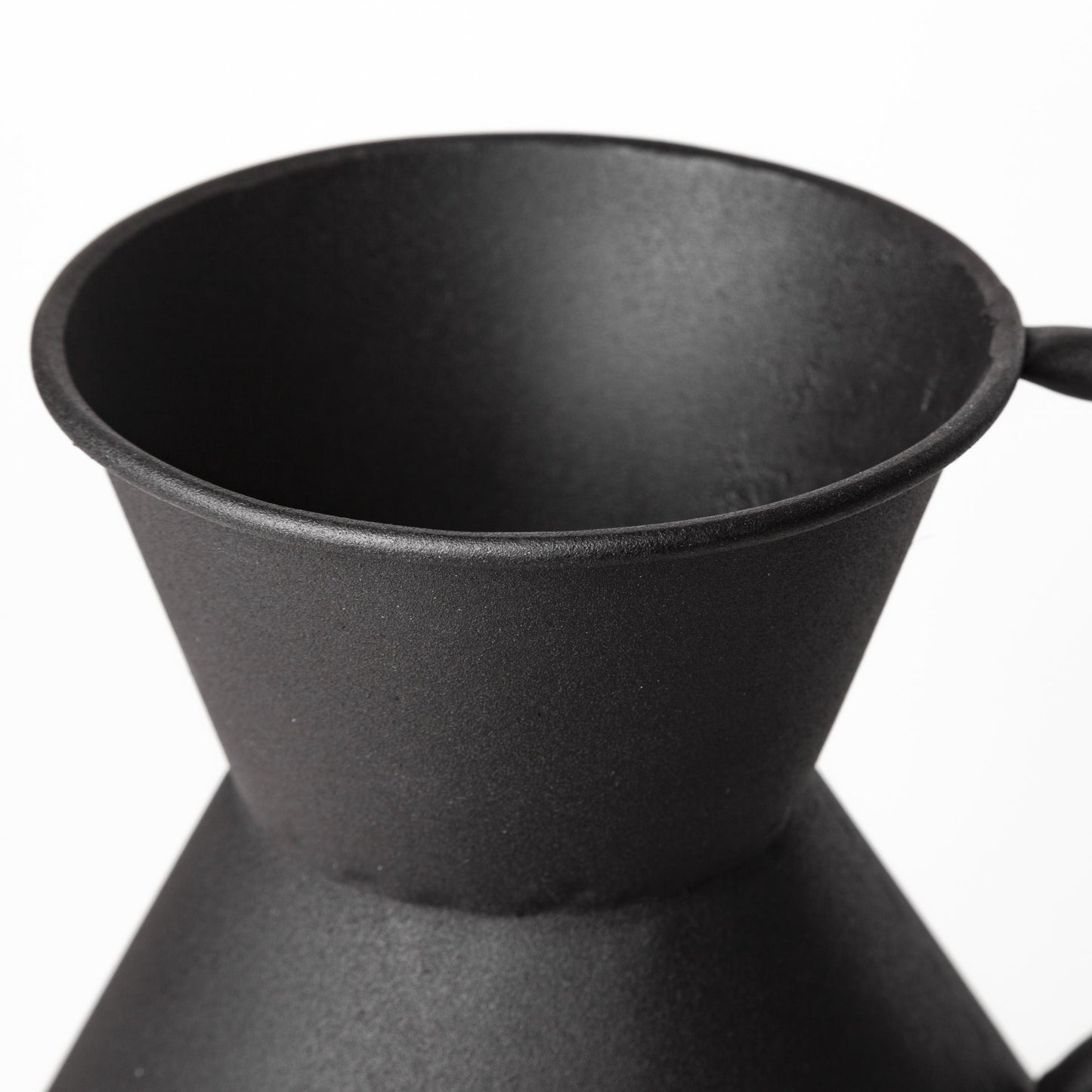 Rustic Narrow Black Metal Decorative Jug