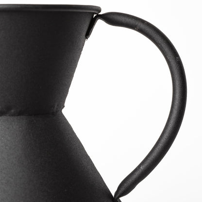 Rustic Narrow Black Metal Decorative Jug
