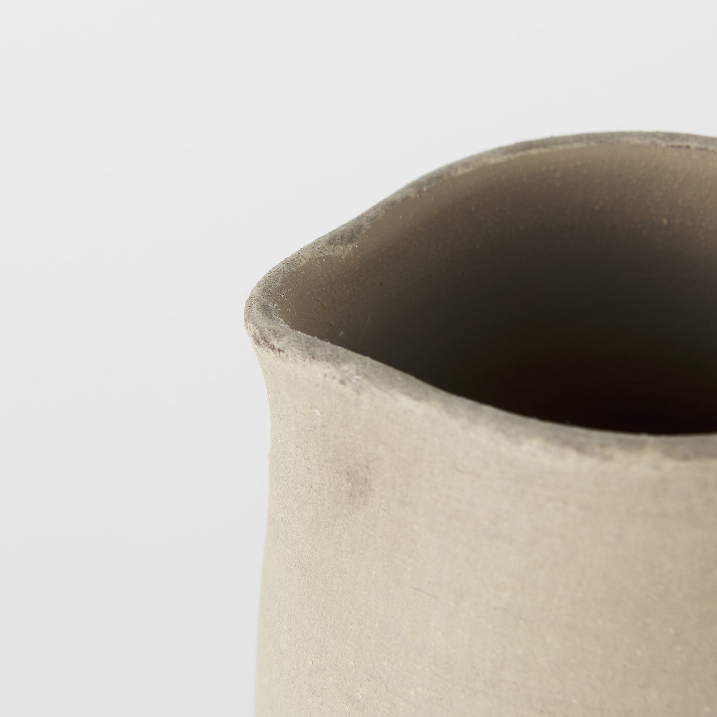 10" Rustic Organic White And Natural Decorative Jug