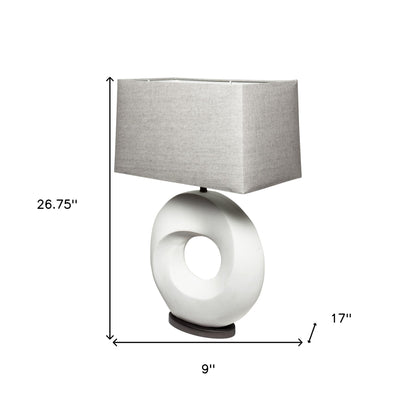 Contempo White O Ring Table Lamp