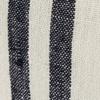 Beige And Central Blue Stripes Square Accent Pillow Cover