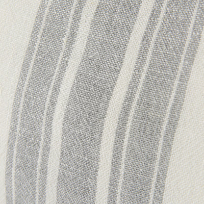 Off White Pillow Cover With  Ash Gray  Stripes