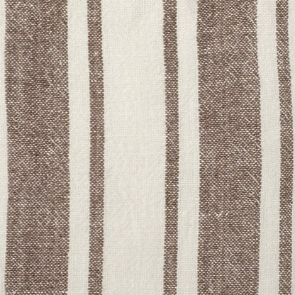 Off White Pillow Cover With Brown Stripes