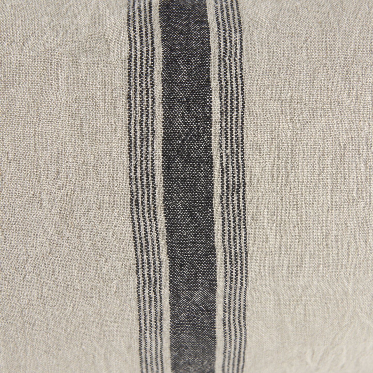 Beige And Black Striped Lumbar Pillow Cover
