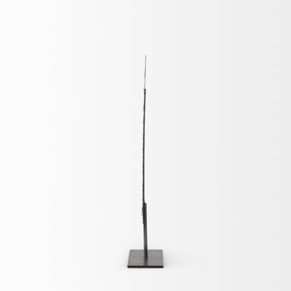 Petite Gray Metal  Sculpture