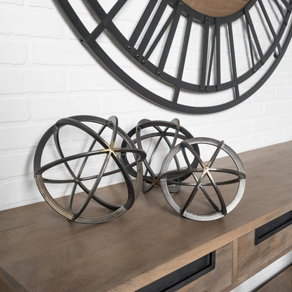 Black Metal Circular Decorative Object