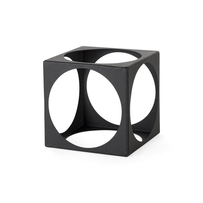 Petite Matte Black Metal Square Sculpture