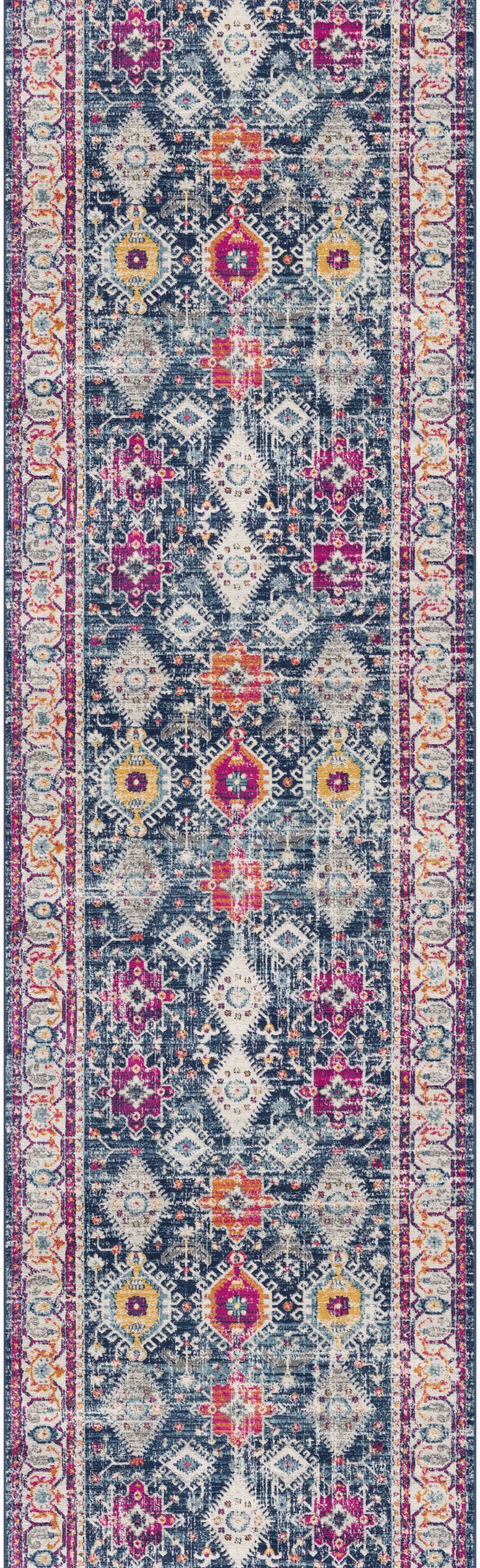 2? X 6? Navy Oriental Area Rug
