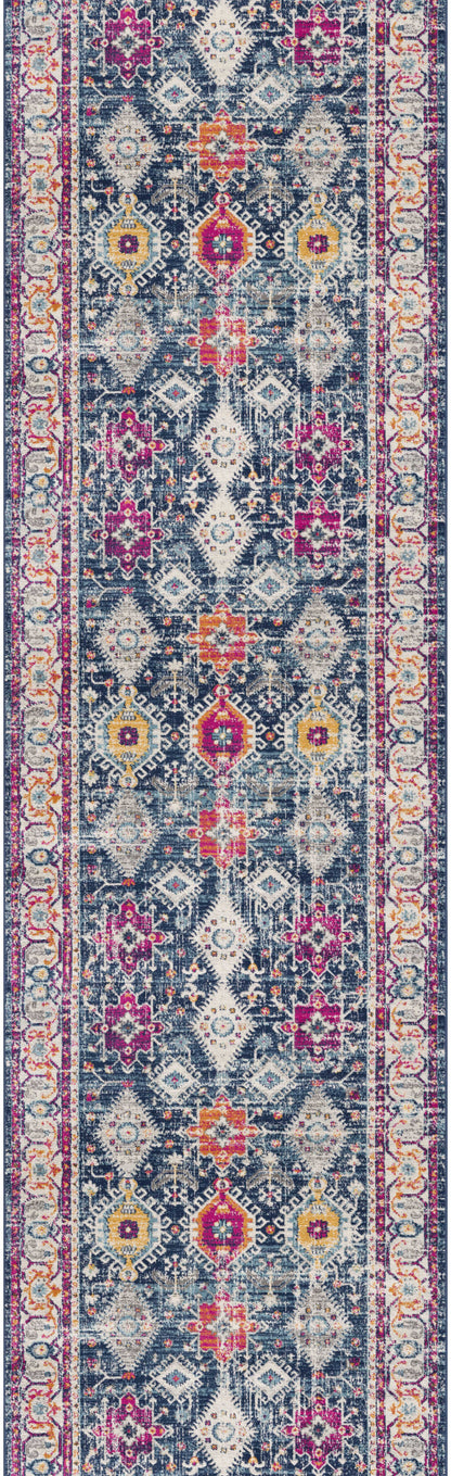 2? X 6? Navy Oriental Area Rug
