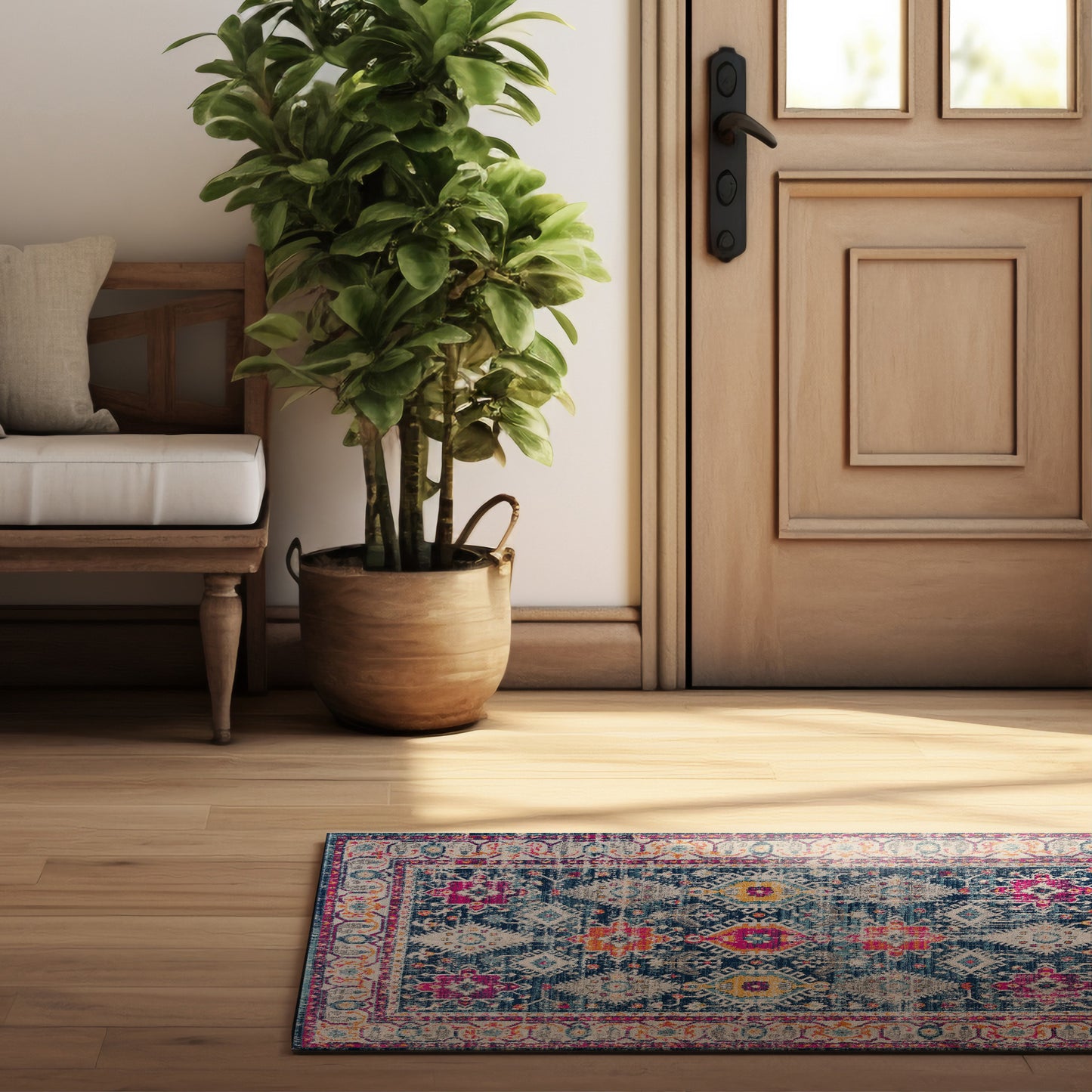 2? X 6? Navy Oriental Area Rug