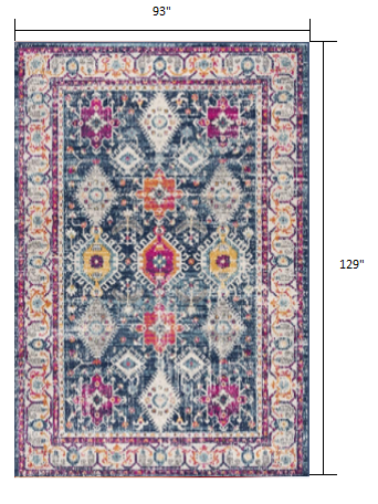 2? X 6? Navy Oriental Area Rug