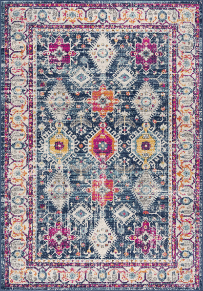 2? X 6? Navy Oriental Area Rug