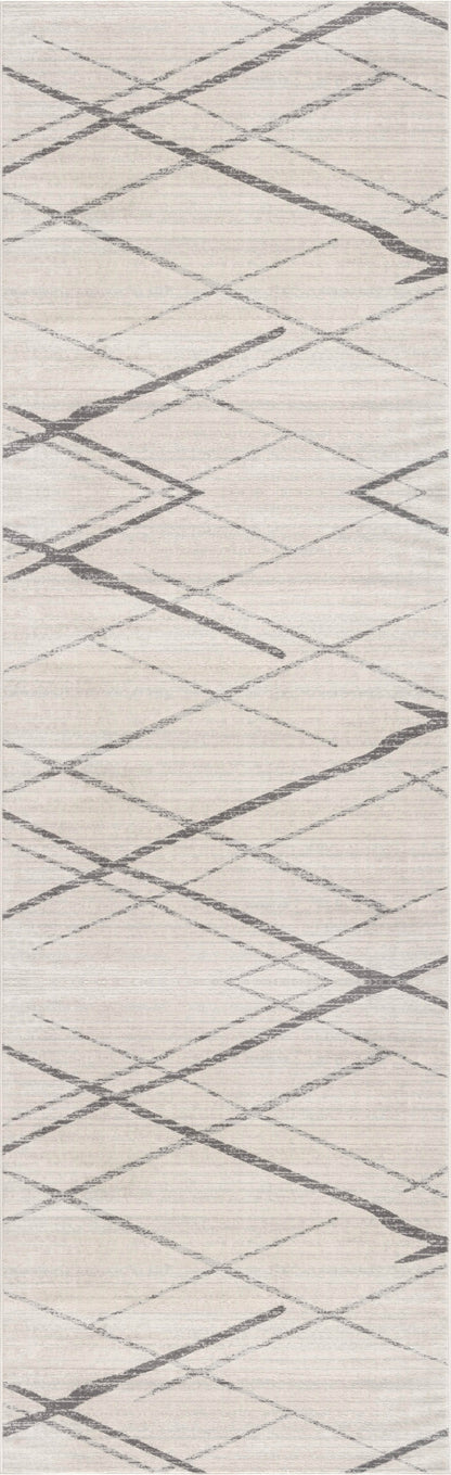 9’ x 13’ Gray Modern Abstract Pattern Area Rug