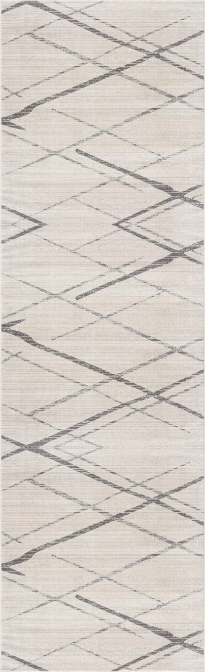9’ x 13’ Gray Modern Abstract Pattern Area Rug