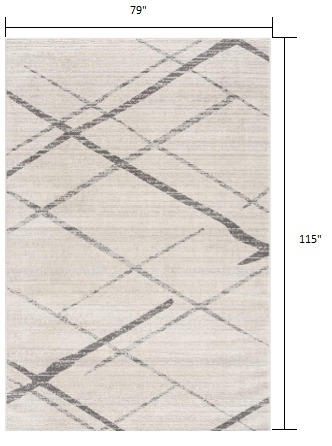 9’ x 13’ Gray Modern Abstract Pattern Area Rug