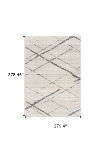 9’ x 13’ Gray Modern Abstract Pattern Area Rug