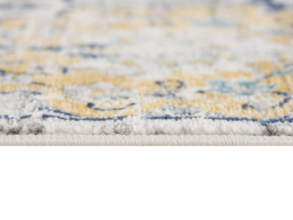 10' Blue Floral Dhurrie Runner Rug