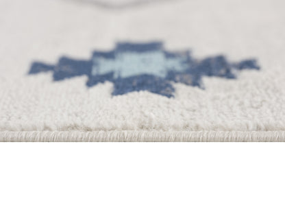 5' X 7' Cream Southwestern Dhurrie Area Rug