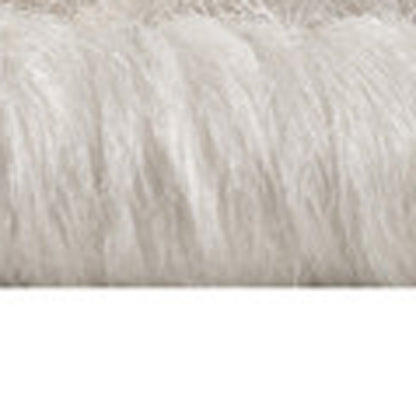 5' X 7' Cream Southwestern Dhurrie Area Rug