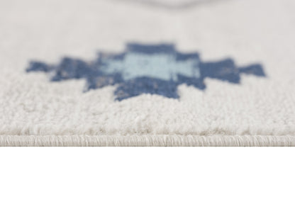 5' X 7' Cream Southwestern Dhurrie Area Rug