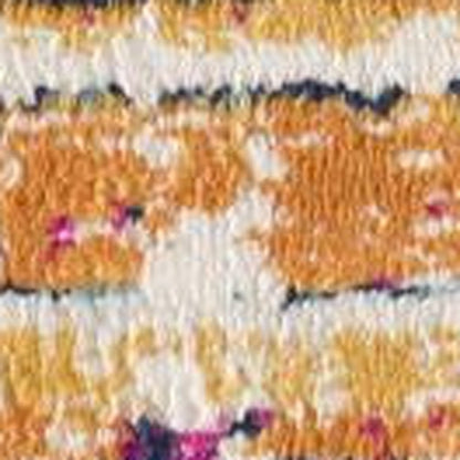 8' Orange And Ivory Southwestern Dhurrie Runner Rug