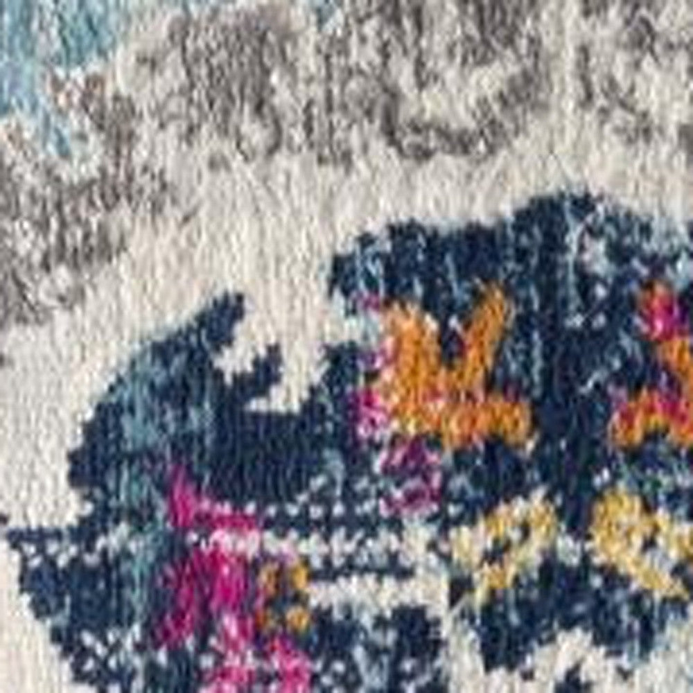 2' X 4' Blue Oriental Dhurrie Area Rug