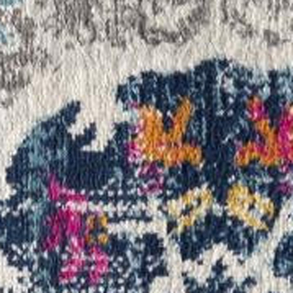 2' X 4' Blue Oriental Dhurrie Area Rug
