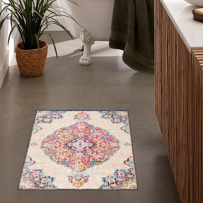 5' X 7' Cream Oriental Dhurrie Area Rug