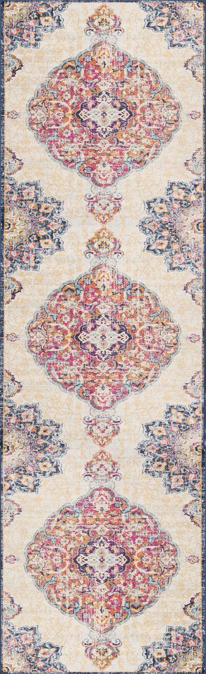5' X 7' Cream Oriental Dhurrie Area Rug
