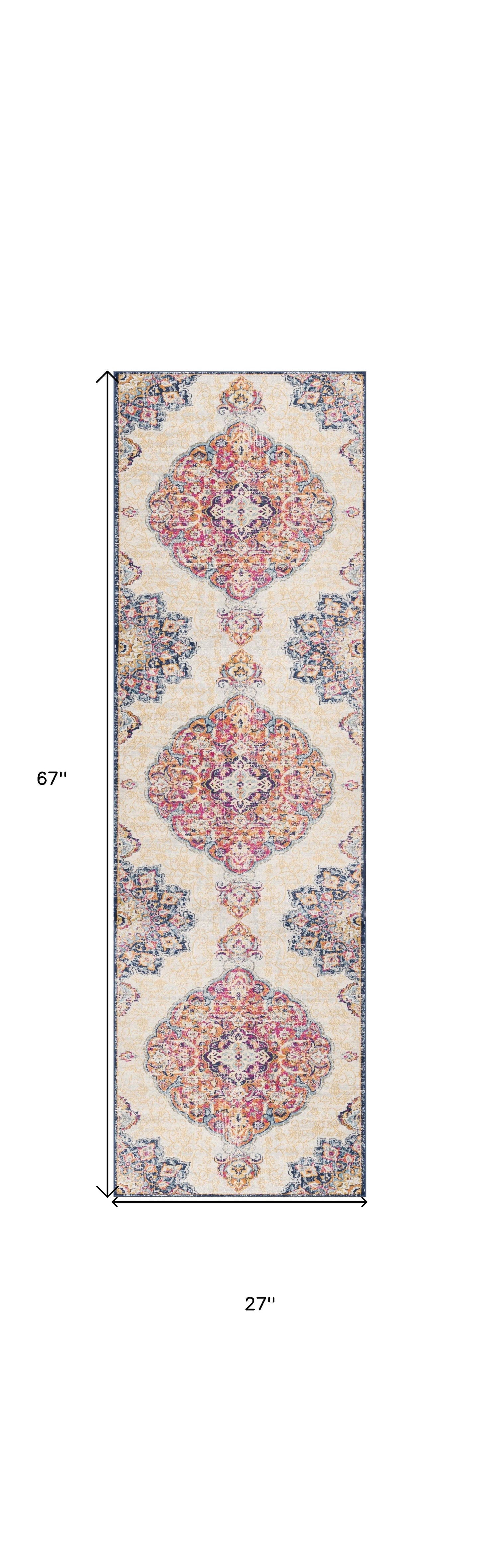 5' X 7' Cream Oriental Dhurrie Area Rug