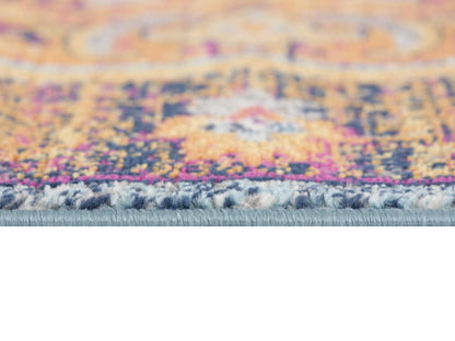 4’ X 6’ Rustic Orange Medallion Area Rug