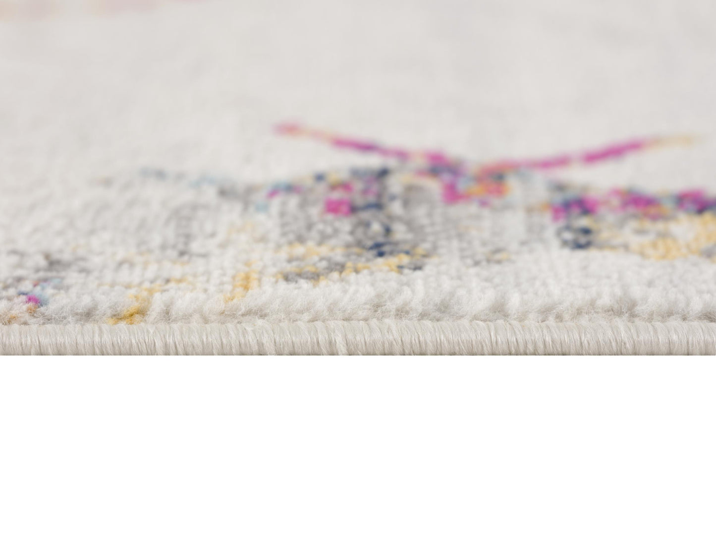 5' X 8' Cream Damask Area Rug