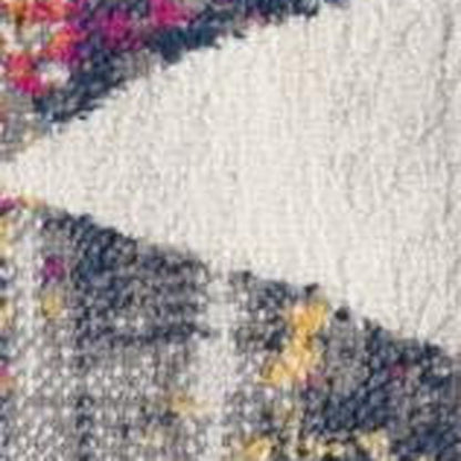5' X 8' Cream Damask Area Rug
