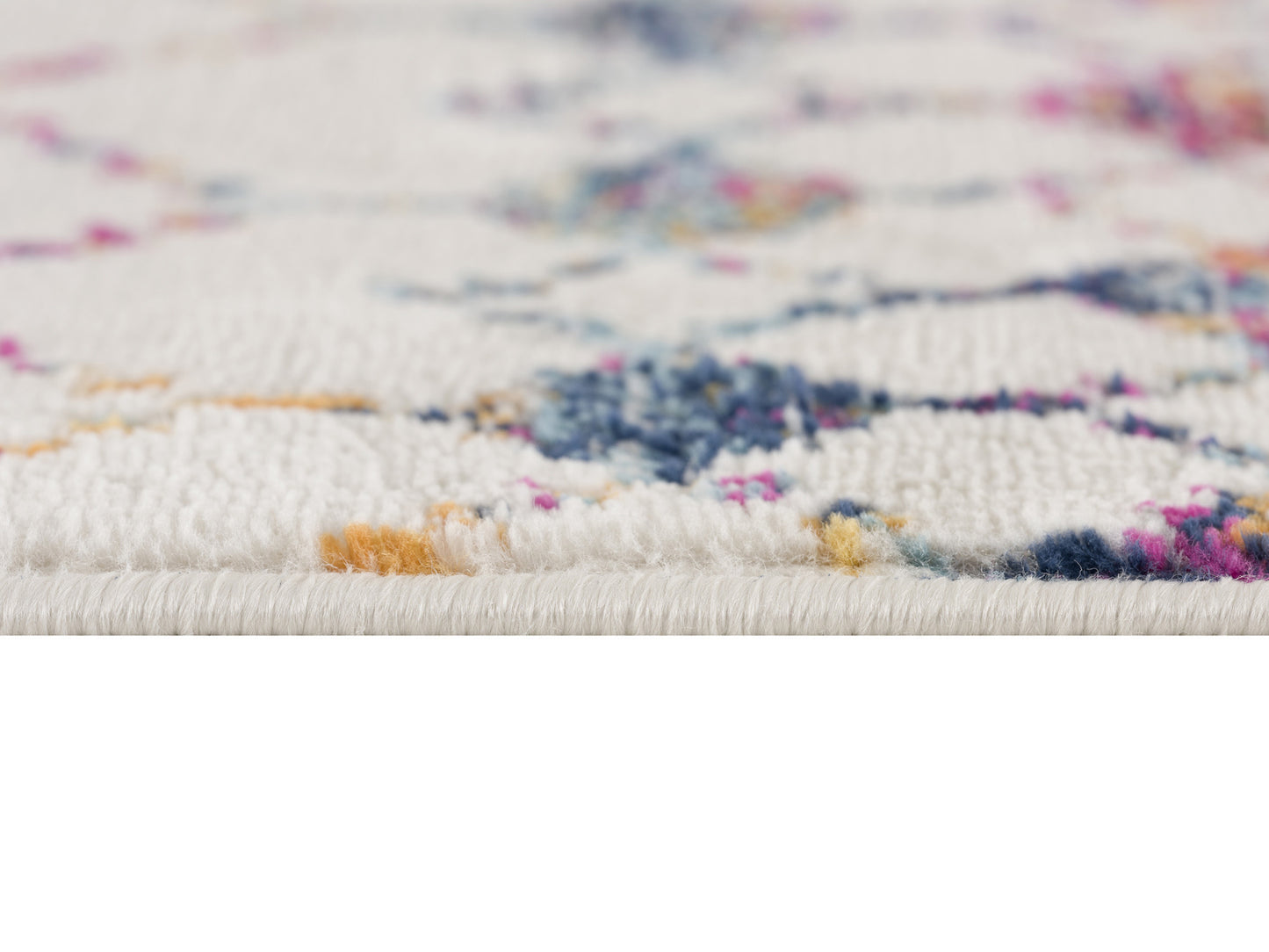 4’ X 6’ White Modern Geometric Grid Area Rug