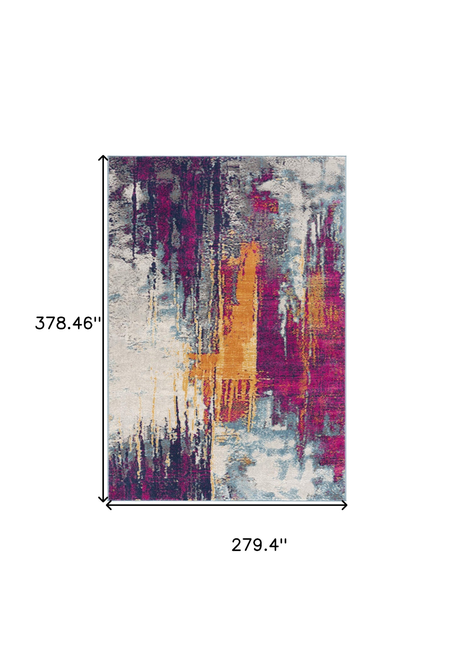 8' X 10' Magenta Abstract Dhurrie Area Rug