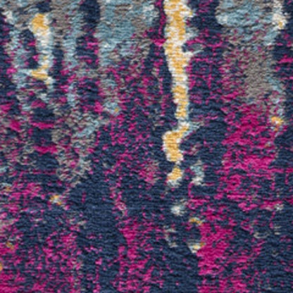 8' X 10' Magenta Abstract Dhurrie Area Rug