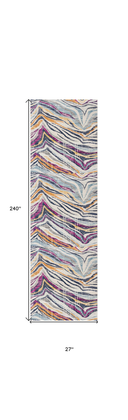 5' X 7' Teal Blue Camouflage Dhurrie Area Rug