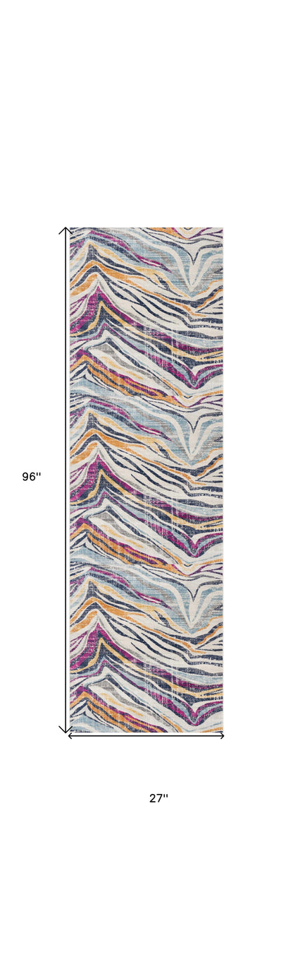 5' X 7' Teal Blue Camouflage Dhurrie Area Rug