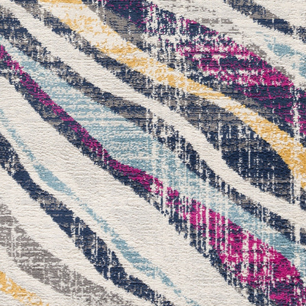 5' X 7' Teal Blue Camouflage Dhurrie Area Rug