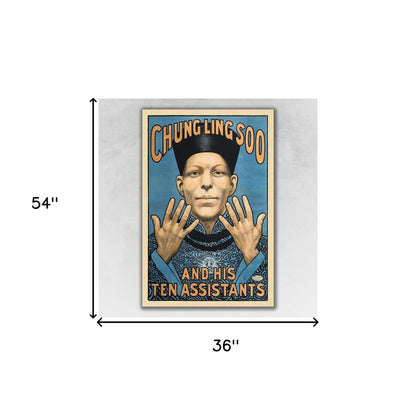 Chung Ling Soo Vintage Magic Unframed Print Wall Art