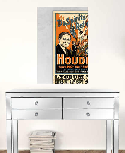 Houdini Spirits Vintage Magic Unframed Print Wall Art